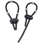 Adjustable Silicone Rings 4 Penis Rings With Beads Sex Toys Couples Masturbation Cock Ring Electric Shock Set