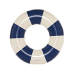 Pool Floats For Kids & Toddlers - Durable Inner Tube, Handprinted Classic Striped Design Water Tubes, Soft Comfort Seaming, Packable Floats For Travel, Dark Blue, 24 Inch