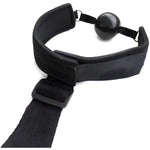 Mouth Gag With Bondage Strap Handcuffs, Bondage Set With Adjustable Ball Gag And Restraint Handcuffs Adult Sex Toys For Men Women Couples Bdsm Play