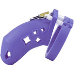 Men'S Soft Silicone Chastity Cage Chastity Device Portable Wellness Chastity Ventilation Lock Device Adult Toy Purple