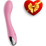G Spot Vibrator Dildo for Vagina, Clitoral, Anal Stimulation with 10 Vibrations Modes Personal Powerful Quiet Vibrating Massager Rechargeable Waterproof Adult Sex Toy for Women, Men, Couples (Rose)