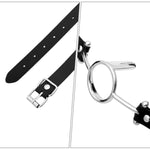 Metal Open Mouth Gag Bdsm Oral O Ring Gag Bondage Restraints For Female Flirting Tongue Depressor (Silver)