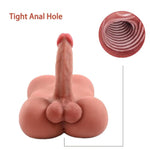 Male Sex Doll With Flexible Realistic Dildo,7.7Lb Brown Torso Dildo With Tight Hole Tight Anal Hole Masturbation For Women Men Gay, Torso Sex Toys & Games