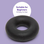 Donut Cock Ring - Thick Stretchy Penis Ring - Snug & Comfortable - Waterproof - Black