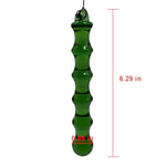 Crystal Glass Anal Butt Plug Anal Beads Transparent Anal Plug Sex Toys With Drawstring Glass Anal Balls Anal Dildo Anal Toys For Women Men Couples Anal Expander Anal Chain Sex Toy (Green, S)