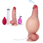 Inflatable Squirting Realistic Dildo Adult Sex Toy,7.09" Adjustable Thickness Anal Butt,Cumming Women Masturbate Butt Silicone Dildo With Suction Cup