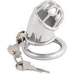 Chasity Cage For Men Metal Chastity Device Breathable Male Abstinence Chastity Lock Cock Cage Penis Cage Prevent Erection Toy J1740 40Mm