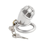 Chasity Cage For Men Metal Chastity Device Breathable Male Abstinence Chastity Lock Cock Cage Penis Cage Prevent Erection Toy J1755 55Mm
