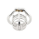 Medium Size Metal Male Chastity Device Ergonomic Design Hinged Ring Cock Cage Penis Lock Adult Game Sex Toys K1545 45Mm