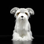 Schnauzer Stuffed Animal,Simulation Dog Plush,Soft Gifts For Kids,Home Decor 10 Inch Long