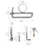 Male Chastity Cage With Removable Catheter Metal Cock Cage Adjustable In 5 Different Sizes Sex Toys Chastity Device For Restraining A Man'S Penis Scrotum Restraints Stainless Steel Penis Cage