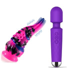 Realistic Dildo G Spot Vibrator + Rechargeable Personal Wand Massager