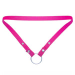 Adjustable Anti-Slip Chastity Cage Strap With Scrotum Cock Rings - Secure Support Belt For Male Chastity Devices, Men'S Sexy Underwear Penis Cage Accessories, Belt + Rings Set (Hot Pink)