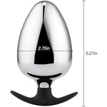 Large Massive Metal Anal Plug Personal Massager For Unisex Provide A Full Feeling Designed For Experienced Or Intermediate Players (Medium)