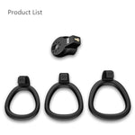 Flat Cock Cage With 3 Different Sizes Rings And Invisible Lock Lightweight Chastity Devices Sm Adult Sex Toys Penis Exercise Bondage Gear & Accessories For Men,Couples (Black)