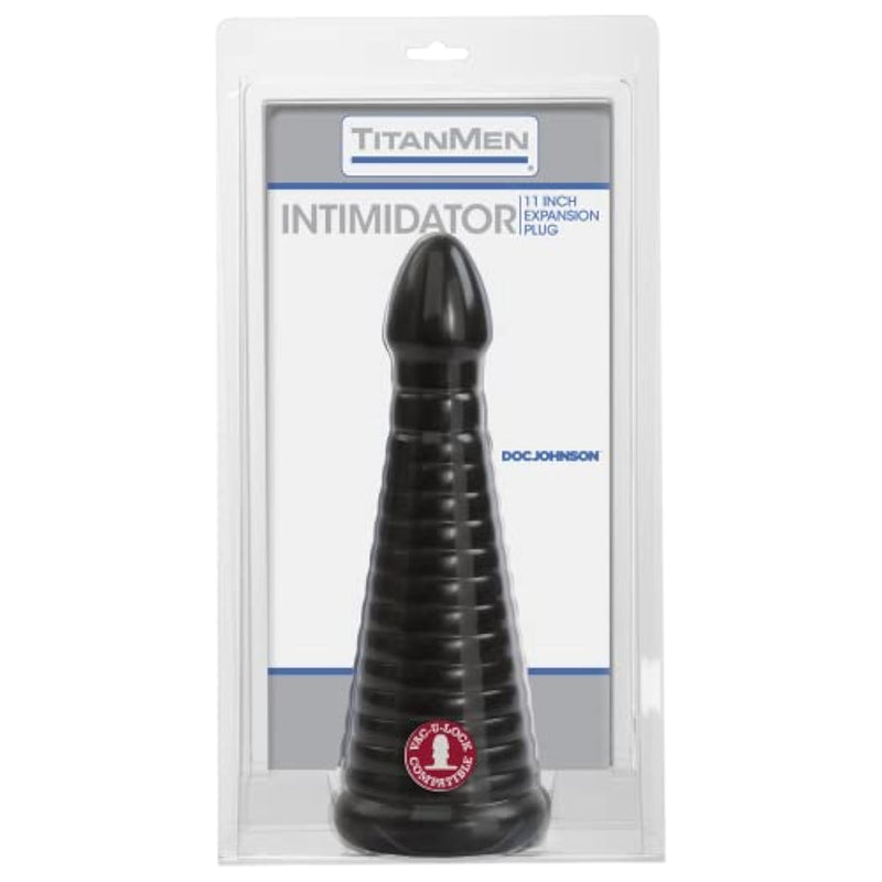 Doc Johnson TitanMen - Intimidator - Graduated Anal Stretcher - Vac-U-Lock and F-Machine Compatible - Anal Toy - Black