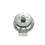 Stainless Steel Flat Chastity Cage With Short Silicone Spreader, Hidden Lock Design, Breathable Cock Cage Adult Sex Toys For Men, Good Concealment, Penis Sm Bondage Devices (40Mm)