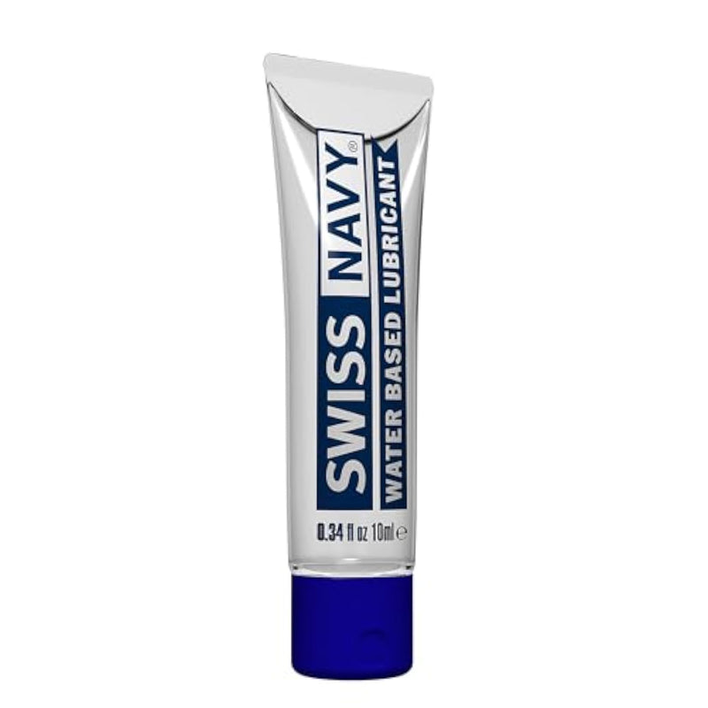 Swiss Navy Premium Water-Based Lubricant - 0.34 oz - Lubricating Gel for Men, Women & Couples - Toy Safe - Non-Staining Formula - Compatible with Latex & Condoms