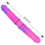 12.8" * 1.5" Realistic Double Ended Sided Fantasy Dildo For Women, Soft Silicone 11" Pink Purple Double Headed Dildo G-Spot Penis, Monster Alien Thick Large Long Anal Dildos Sex Toy For Lesbian Gay