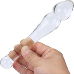 7.5'' Clear Glass Dildo Transparent Crystal Penis G-Spot Stimulation Anal Plug Female Masturbator