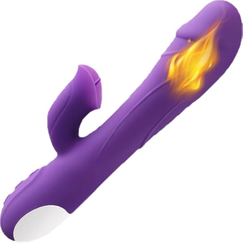 Rabbit Vibrator Adult Sex Toys For Women 3 In 1 Tongue Licking Vibrators Dildo Rose Vibrating Sex Toys With 7 Vibration Mode G Spot Pleasure Tools For Female Couples Games
