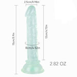 Mini Cute 4.72 Inches Realistic Dildo For Beginners, Anal Dildos Lifelike Fake Penis For G Spot Stimulator Anal Plug Training Sets, Adult Sex Toys For Women/Men/Gay (Green)