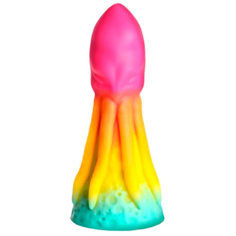 King Kraken Dildo For Men, Women & Couples. Firm And Flexible, Strong Suction Base, Fantasy Dildo, Unique Texture. Premium Phthalate-Free & Body-Safe Silicone. 1 Piece, Pink