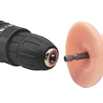 G-Spot Bumps Dildo With Electric Drill Adapter Sex Machine Spinning Vegetable Penis Big Cock Adult Sex Toy For Vaginal & Anal Stimulation(Flesh)