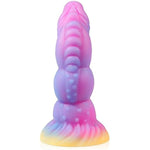 Huge Knot Ribbed Dildo 7.87 Inch Luminous Thick Silicone Dildo For Women, Flexible And Soft, Monster Fantasy Dildo, Beginner Adults Sex Toy, Anal Dildo With Suction Cup