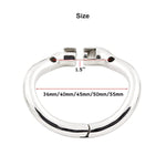Ergonomic Design Stainless Chastity Device Cock Cage Base Ring Male Spares H150 (L / 50Mm)