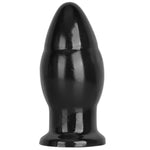 Large Black Butt Plug with Soft PVC Material and Smooth Surface