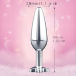 Small Anal Plug Beginner Width Flowers Purple Jeweled Butt Plug, Graduated Anus Beaded Training Adult Sex Toy For Women Men And Couples (108Mm)