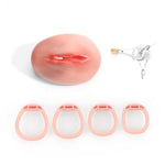 Male Chastity Devices Sissy Chastity Lock 3D Printed Hollow Chastity Cage with Adjustable Rings for Men's Penis Training and Bondage