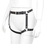 Sex Bondage Bdsm Restraints Harness Toys, Adjustable Leather Handcuffs Thigh Cuffs Ankle Shackles Waist Strap Set Pu Leather, Cosplay Adult Sm Games Sex Toys For Men Women And Couples
