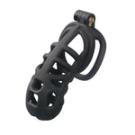 Men Black Chastity Belt Breathable Cock Cage Adult Abstinence Penis Bondage Male Sex Toys Lightweight Chastity Device With Invisible Lock Key Penis Cage Slave Punish Adult Toys For Sm Games Bed L