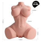 Sex Doll Torso for Men Adult Sex Toys with Pussy Ass Boobs, Muscular Vest Lines for Male Masturbators 3 in 1 Realistic Sex Dolls Toys Female Torso with Breats and 3D Vagina Anus Love Doll - Flesh XQ