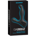 Doc Johnson OptiMALE - Rimming P-Massager - Rechargeable Silicone Prostate Massager - Perineum & Shaft Feature 10 Vibration Functions, Spinning Beads Provide Rimming Sensation - Black