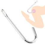 Anal Hook Bdsm Toys Smooth Butt Plug Anal Plug Sm Sex Toys For Man And Woman Adult Flirting Games (Silver)