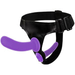 Strap on Dildo, Silicone Dildo, Womens Sex Toys, with 2 Removeable Realistic Silicone Dildo Strap on Sex Toys, Adjustable Strapless Strapon G-Spot Sex Toys for Women, Suit Lesbian Couple Purple