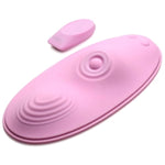 The Pulse Slider 28X Pulsing & Vibrating Silicone Pad W/Remote For Women & Couples. Waterproof And Rechargeable Pad, Hands-Free Stimulation. 4 Piece Set, Pink.
