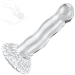 Cute Dildo Clear 6.7" Beginner Dildo With Strong Suction Cup Hand Free Play Flexible Soft Dong, Vaginal And Anal Stimulation Adult Sex G-Spot Dildos Toys For Adult- Transparent