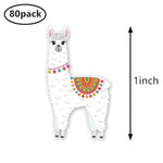 Alpaca Llama Stickers 1in for Scrapbooking, Arts, and Crafts, 80-Pack