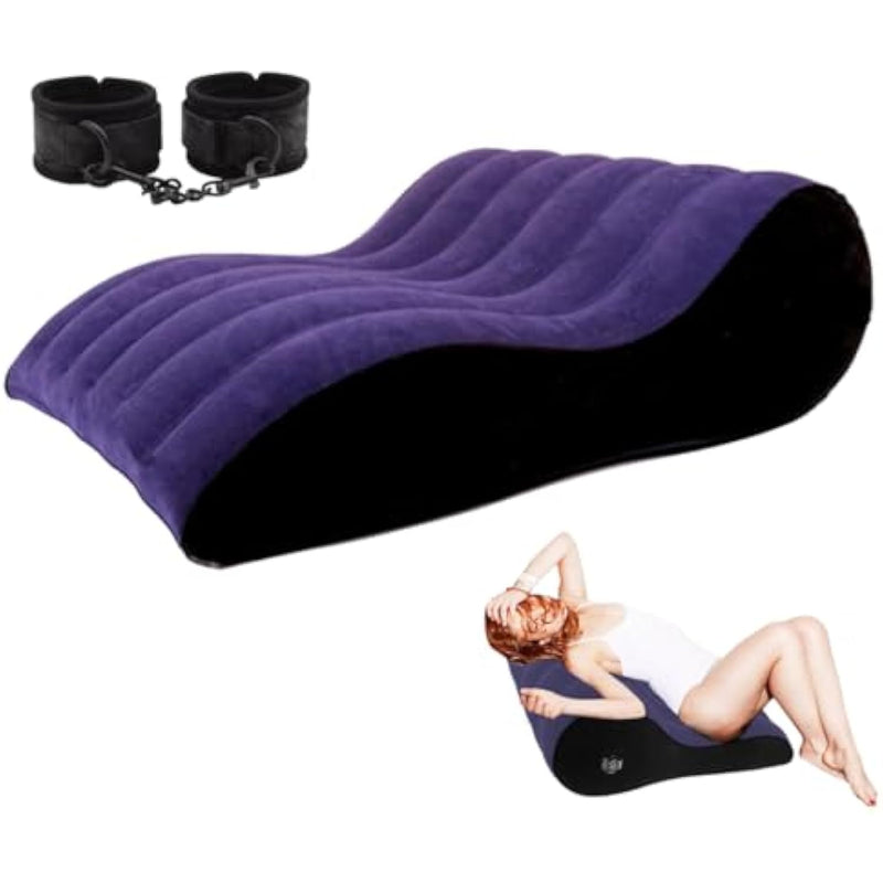 Sex Sofa Sex Furniture Cushion Inflatable Sex Pillow With Bondage Handcuffs Sex Toys For Deeper Position Support Ramp For Adult Women Men