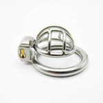 Stainless Steel Male Chastity Device, Ergonomic Design Locked Penis Cage For Men Penis Exercise And Abstinence, Chastity Device For Men Or Couples (Penis Cage D, 45)
