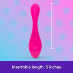 Power Play G Spot Vibrator For Women | Silicone Vibrating Curved Dildo Personal Massager | 7 Powerful Vibration Modes | Sexual Pleasure Tools For Women | G Spot Wand Couples Adult Sex Toys