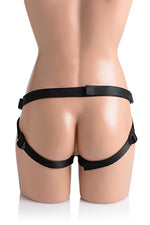 Pegged Strap On Harness with Dildo, Silicone Pegging Set with Adjustable Harness and Curved Design