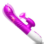 Thrusting Vibrator G Spot Couple Vibrators Rabbit Vibrator Dildo Adult Sex Toys For Women Dual Stimulation With 3 Thrusting Speed And 10 Vibration Modes Auto Heating Pleasure Tools For Couples Play
