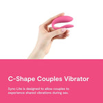 Sync Lite Coral C-Shaped Couples Vibrator & Pivot Vibrating Cock Ring - App Controlled Couples Sex Toys Bundle