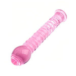 Pink Sex Toys Glass Dildo Wand G-Spot Prostate Massage Anal Butt Plug Stimulator Smooth Waterproof Material With Safety Bottom For Men Women Couples