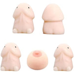 Mini Penis Adult Sex Toys For Couples, Realistic Dildos Squishy Penis Decompression Toy With 1Pcs Nipple 4Pcs Penis, Penis Stress Relief Toys Sex Game Play Relax Pressure Toy Funny Gift